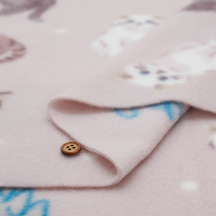 Made in China Polyester Fleece Printed Fabric - Cat - nomura tailor
