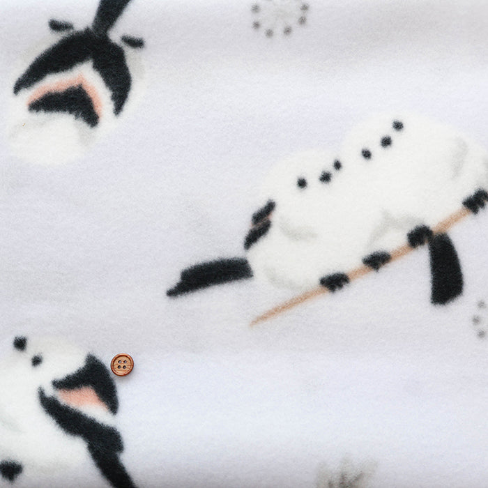 Made in China Polyester Fleece Printed Fabric - Shimaenaga Bird - nomura tailor