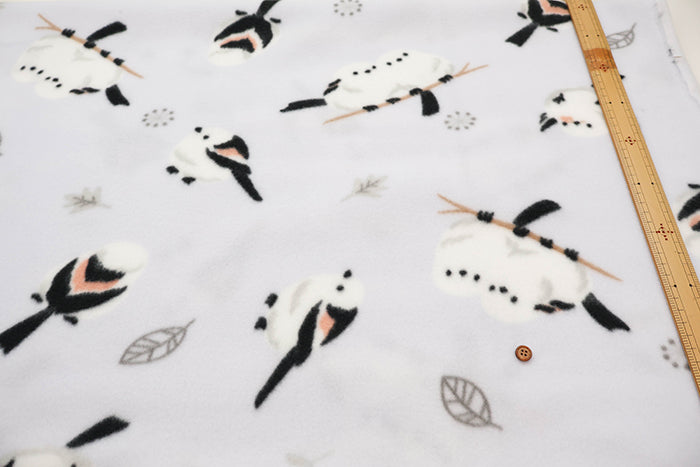 Made in China Polyester Fleece Printed Fabric - Shimaenaga Bird - nomura tailor