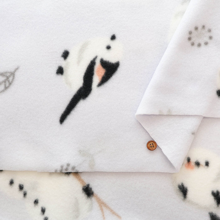 Made in China Polyester Fleece Printed Fabric - Shimaenaga Bird - nomura tailor