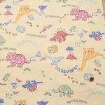 Cotton Ox Printed Fabric Cute Kyoryu - nomura tailor