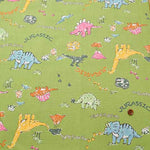 Cotton Ox Printed Fabric Cute Kyoryu - nomura tailor