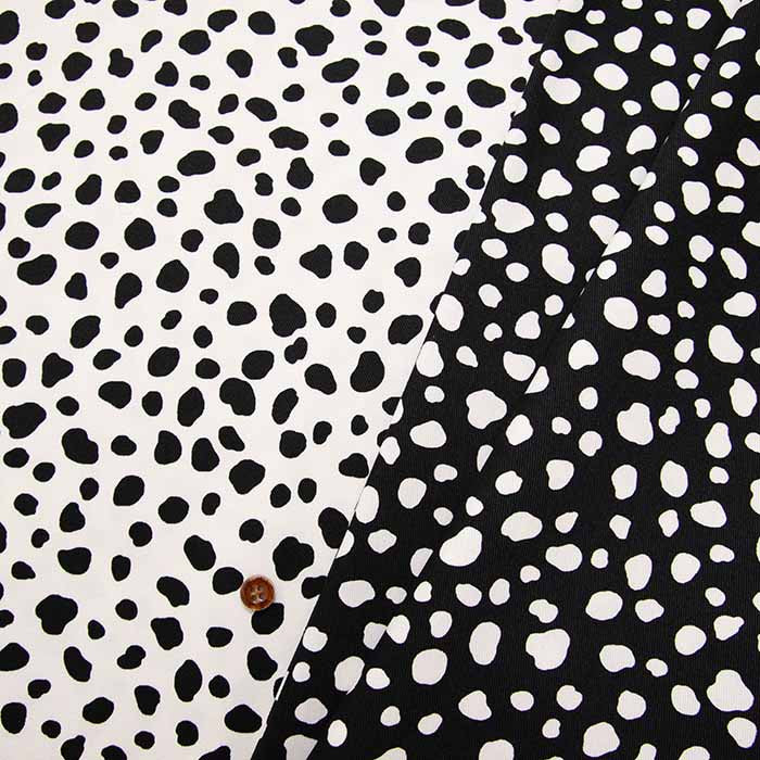 Cotton twill print fabric Dalmatian - nomura tailor