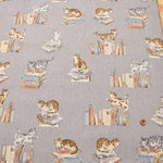 C/L Canvas Printed Fabric Book and Cat - nomura tailor