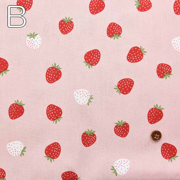 Cotton CB printed fabric Strawberry - nomura tailor