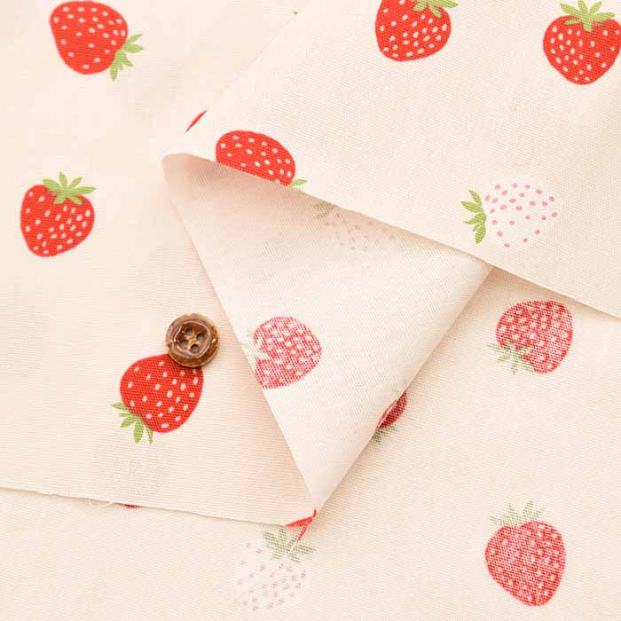 Cotton CB printed fabric Strawberry - nomura tailor