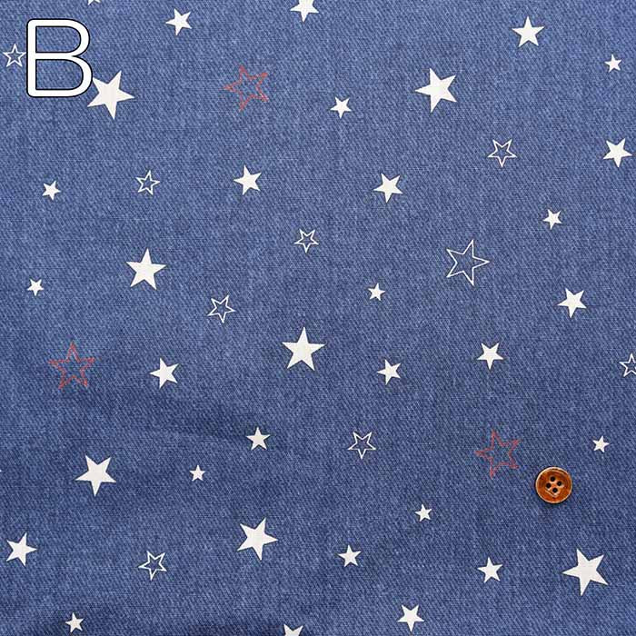 Cotton CB printed fabric Star - nomura tailor