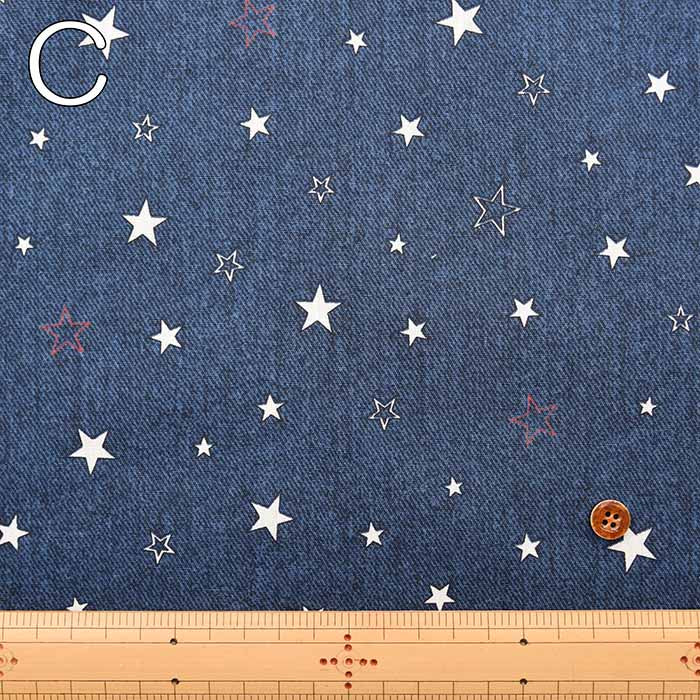 Cotton CB printed fabric Star - nomura tailor