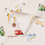 Cotton CB printed fabric - a pair of kikes and a car - nomura tailor