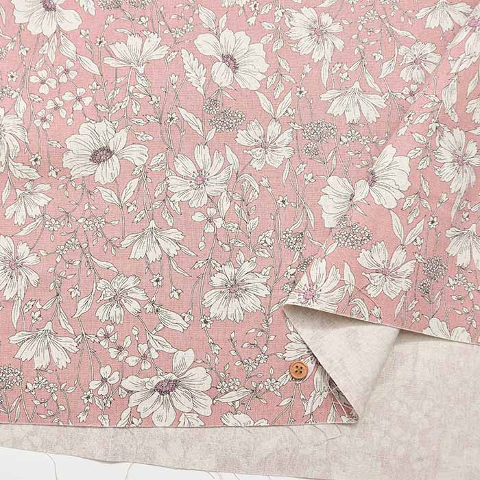 C/L Canvas Printed Fabric Flower - nomura tailor