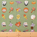 Cotton sheeting print fabric Yumeiro Hyakkei Omen - nomura tailor