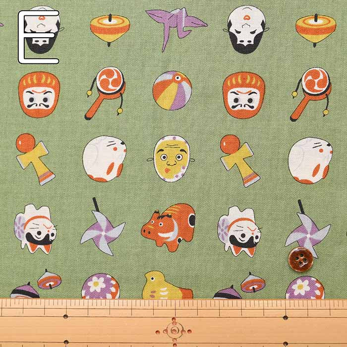 Cotton sheeting print fabric Yumeiro Hyakkei Omen - nomura tailor