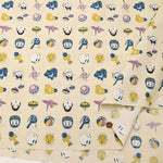 Cotton sheeting print fabric Yumeiro Hyakkei Omen - nomura tailor