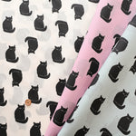Water repellent Acrylic Nylon Oxford Print Fabric - Black Cat - nomura tailor