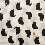 Water repellent Acrylic Nylon Oxford Print Fabric - Black Cat - nomura tailor