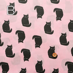Water repellent Acrylic Nylon Oxford Print Fabric - Black Cat - nomura tailor