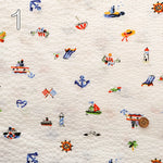 Cotton Ripple-printed Fabric - Sea motif - nomura tailor