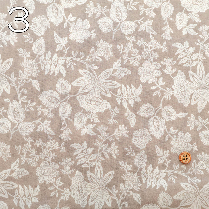 Silk Veil Finish 80" Cotton Lawn Printed Fabric - Flower - nomura tailor
