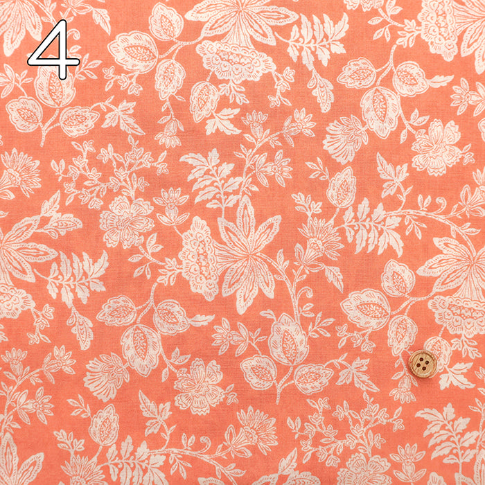 Silk Veil Finish 80" Cotton Lawn Printed Fabric - Flower - nomura tailor