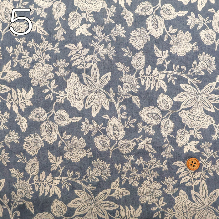 Silk Veil Finish 80" Cotton Lawn Printed Fabric - Flower - nomura tailor