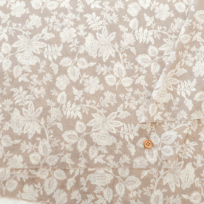 Silk Veil Finish 80" Cotton Lawn Printed Fabric - Flower - nomura tailor