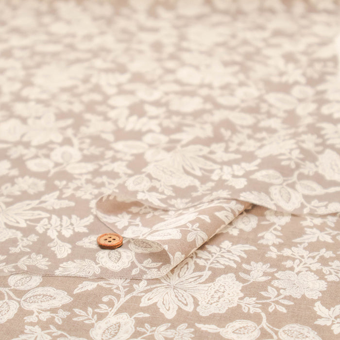 Silk Veil Finish 80" Cotton Lawn Printed Fabric - Flower - nomura tailor