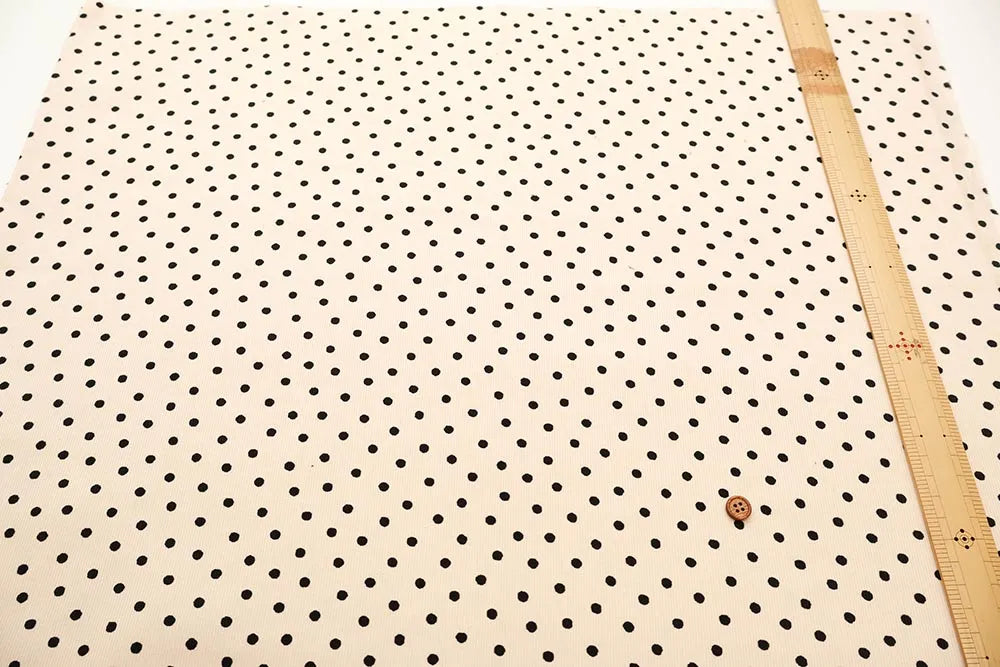 Cotton Corduroy Printed Fabric - Paint - Dot - nomura tailor