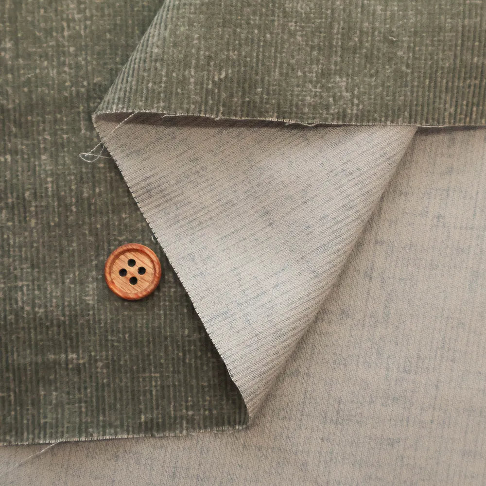 Cotton Corduroy Printed Fabric - Paint - Natural Effect - nomura tailor