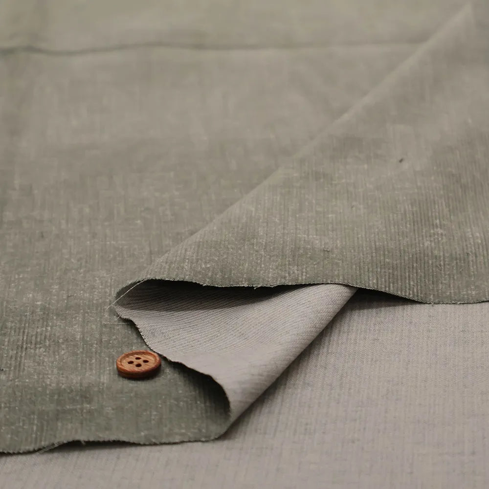 Cotton Corduroy Printed Fabric - Paint - Natural Effect - nomura tailor
