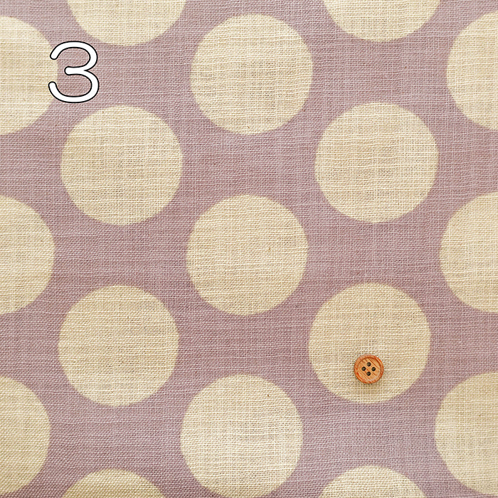 Cotton Linen Rijks Love Print Fabric - Dots - nomura tailor