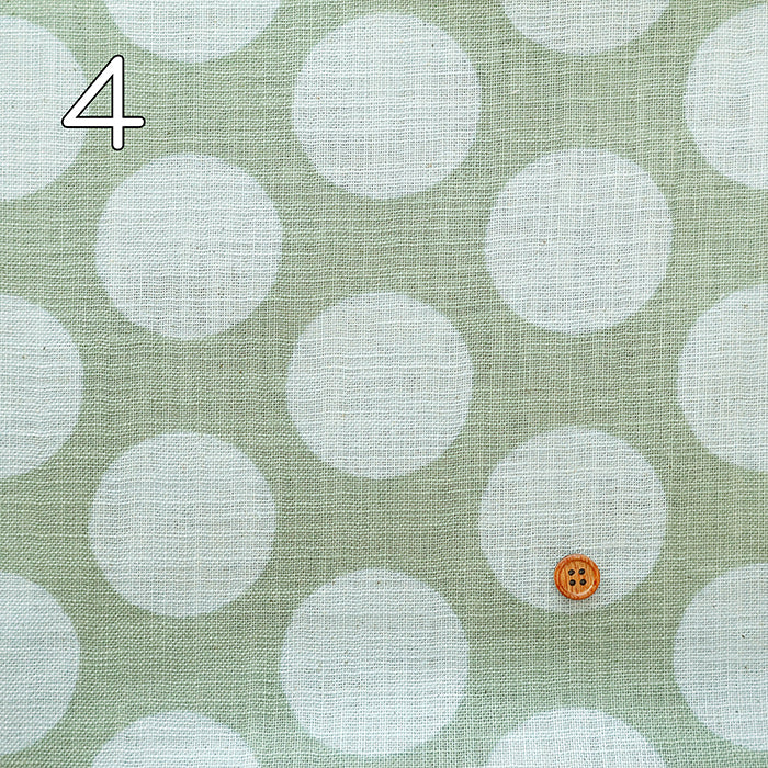 Cotton Linen Rijks Love Print Fabric - Dots - nomura tailor