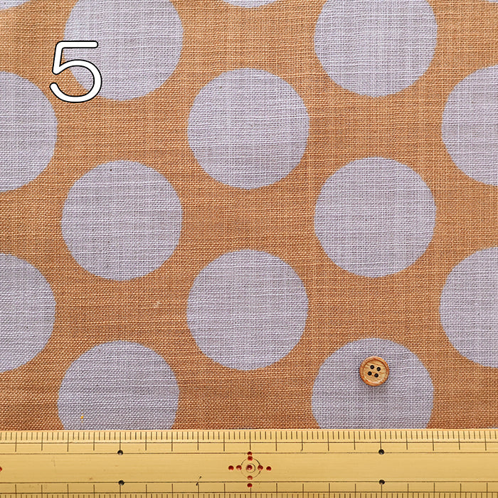 Cotton Linen Rijks Love Print Fabric - Dots - nomura tailor