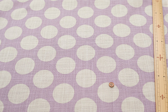 Cotton Linen Rijks Love Print Fabric - Dots - nomura tailor