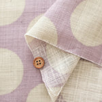 Cotton Linen Rijks Love Print Fabric - Dots - nomura tailor