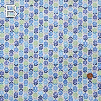 Cotton sketch apint fabric pop flower - nomura tailor