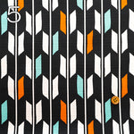 Cotton Shantung Printed Fabric - Simple Modern Yagasuri - nomura tailor