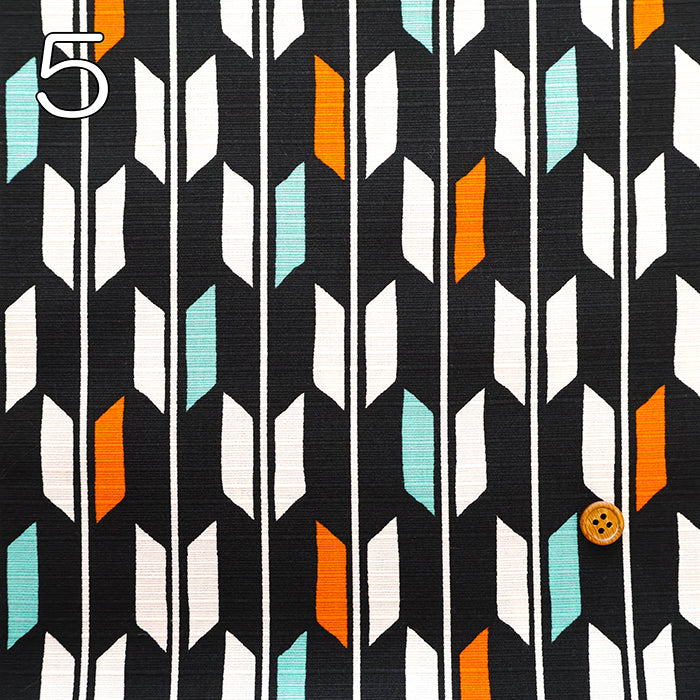 Cotton Shantung Printed Fabric - Simple Modern Yagasuri - nomura tailor