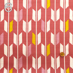 Cotton Shantung Printed Fabric - Simple Modern Yagasuri - nomura tailor