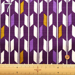 Cotton Shantung Printed Fabric - Simple Modern Yagasuri - nomura tailor