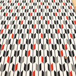 Cotton Shantung Printed Fabric - Simple Modern Yagasuri - nomura tailor