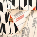 Cotton Shantung Printed Fabric - Simple Modern Yagasuri - nomura tailor