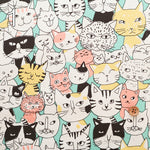 Cotton Oxford Fabric - Cat Mix - nomura tailor