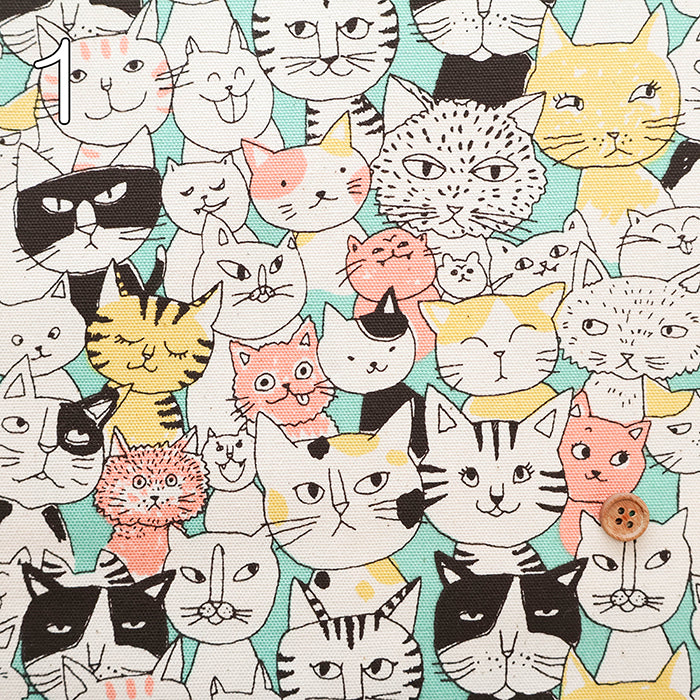 Cotton Oxford Fabric - Cat Mix - nomura tailor