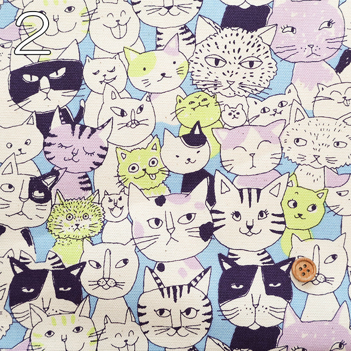 Cotton Oxford Fabric - Cat Mix - nomura tailor