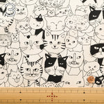 Cotton Oxford Fabric - Cat Mix - nomura tailor
