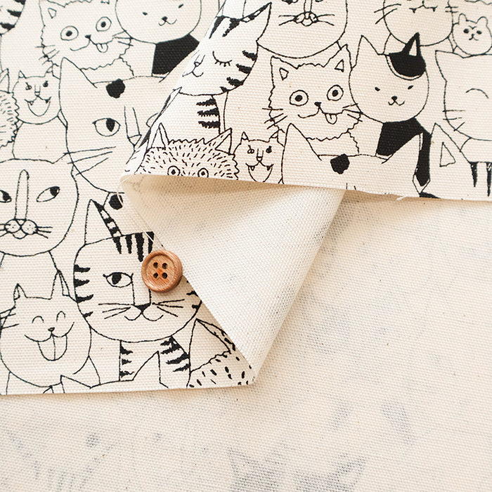 Cotton Oxford Fabric - Cat Mix - nomura tailor