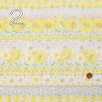 Cotton Broad print fabric flower border - nomura tailor