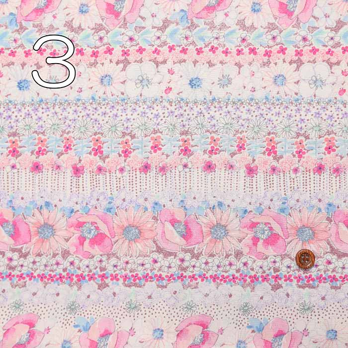 Cotton Broad print fabric flower border - nomura tailor