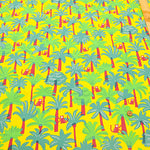 Cotton Broad Printed Fabric - Tropical Monkey - nomura tailor