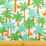 Cotton Broad Printed Fabric - Tropical Monkey - nomura tailor